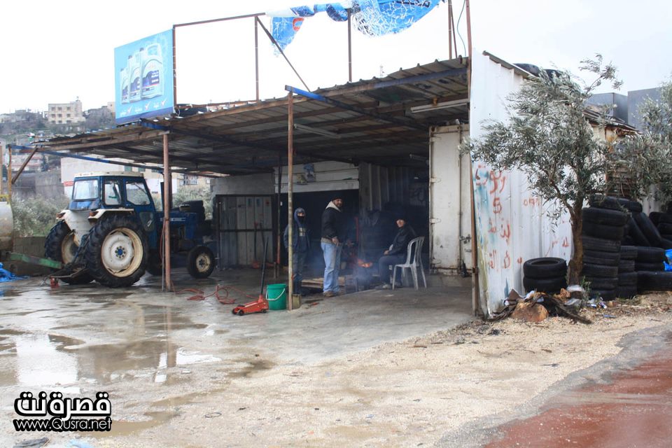 صور أمطار قرية قصرة 9-1-2013